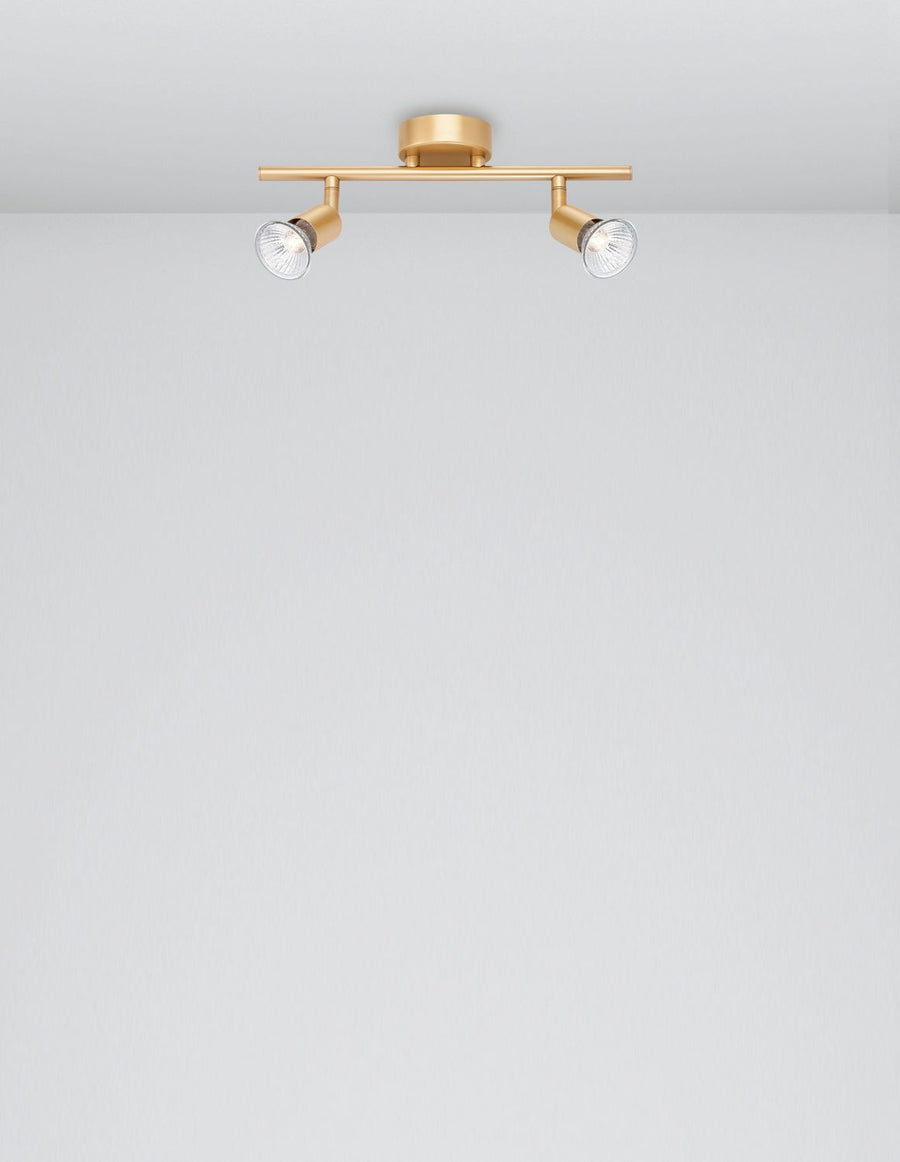 Plafonnier LUP 2 lumières doré