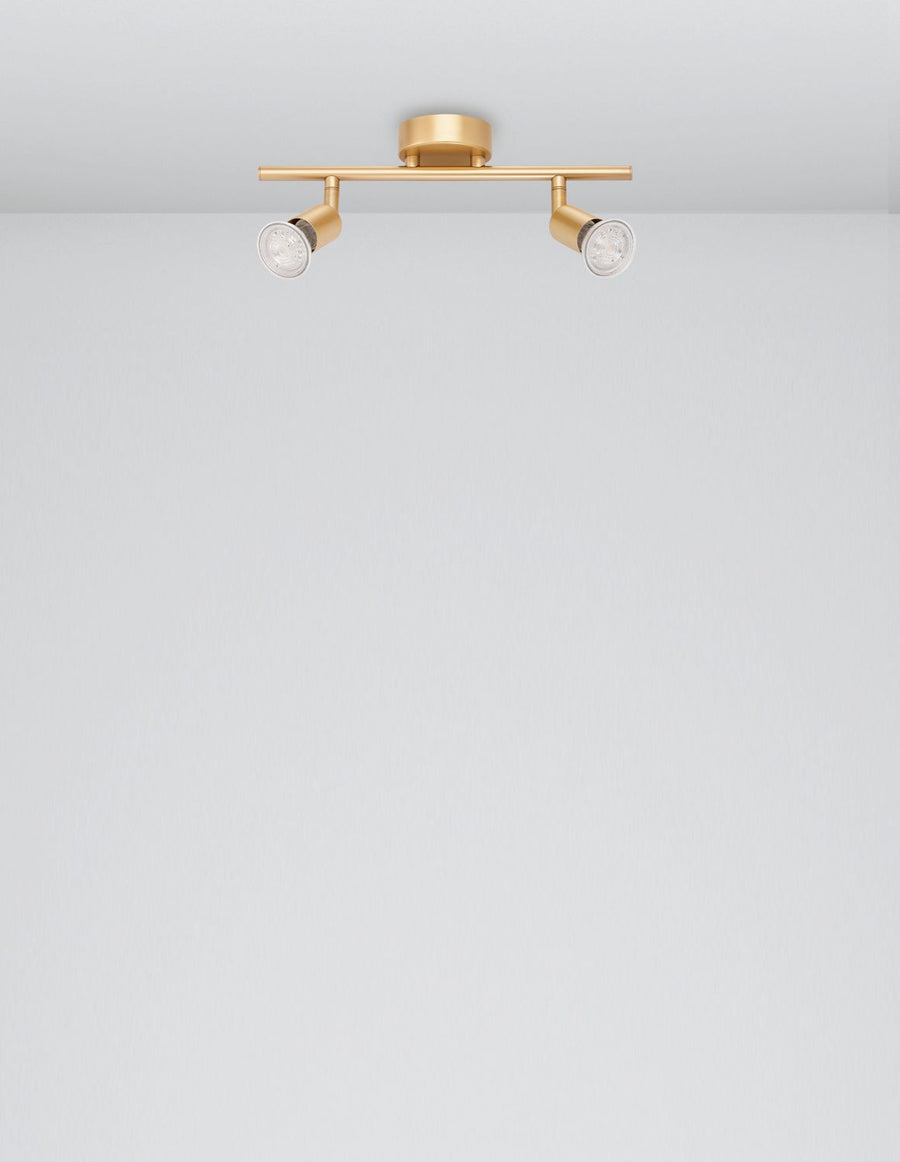 Plafonnier LUP 2 lumières doré