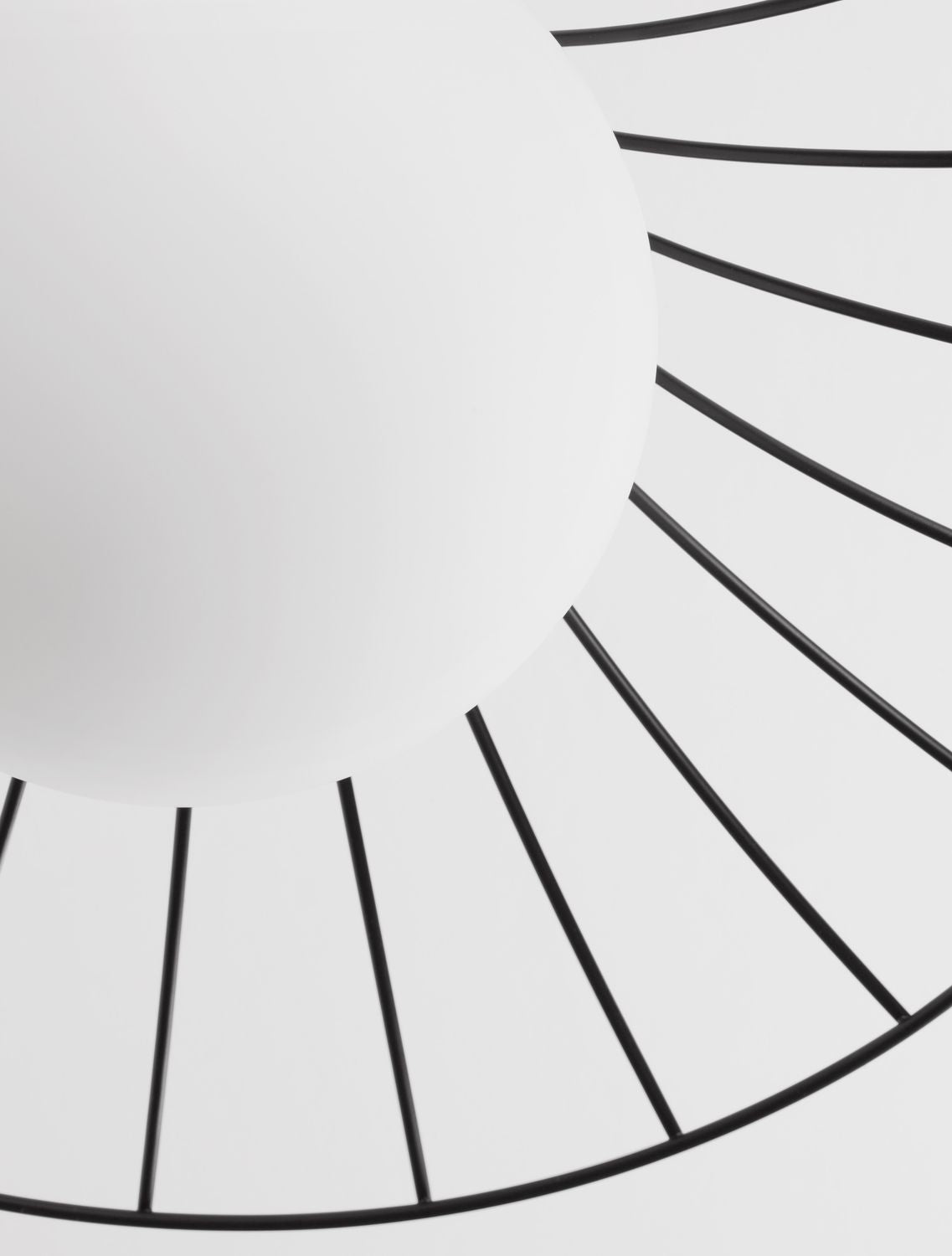 Suspension FLY noire, verre