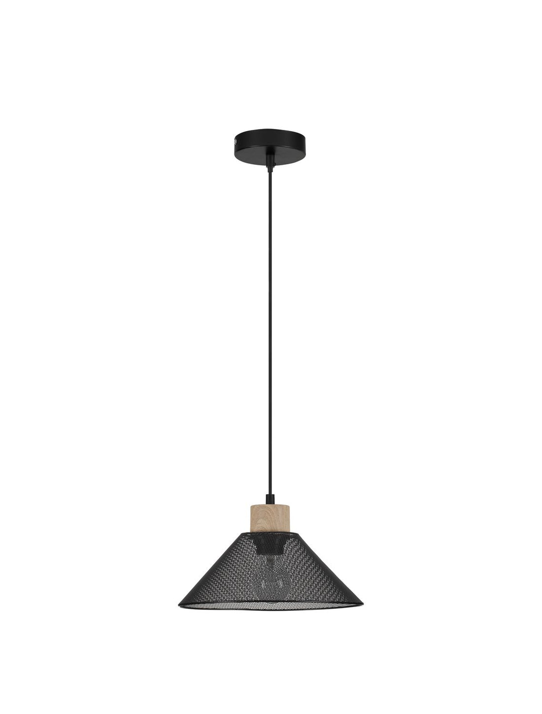 Suspension IAN noire, H 110 cm