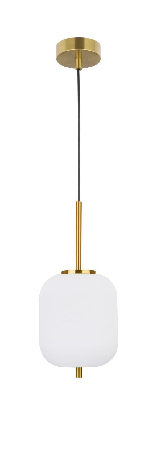 Suspension Lato dorée et blanche, verre (9624065)