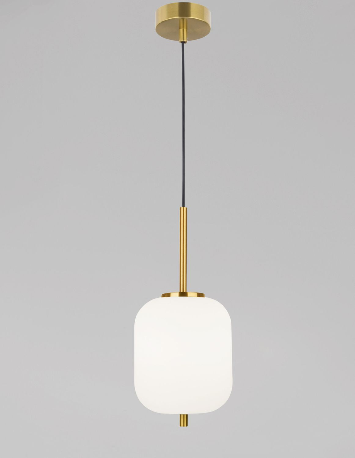 Suspension Lato dorée et blanche, verre (9624065)