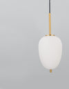 Suspension Lato dorée et blanche, verre (9624066)