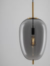 Suspension Lato dorée et fumée, verre (9624081)
