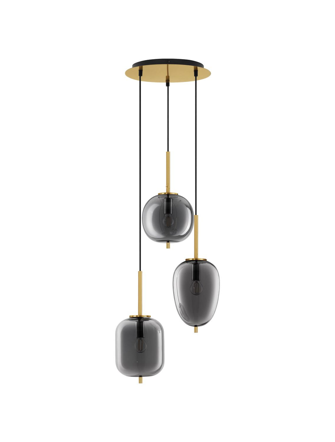 Suspension Lato 3 lumières dorée, verre (9624082)