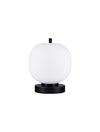 Lampe à poser Lato noire, verre, H 22,5 cm