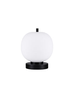 Lampe à poser Lato noire, verre, H 22,5 cm