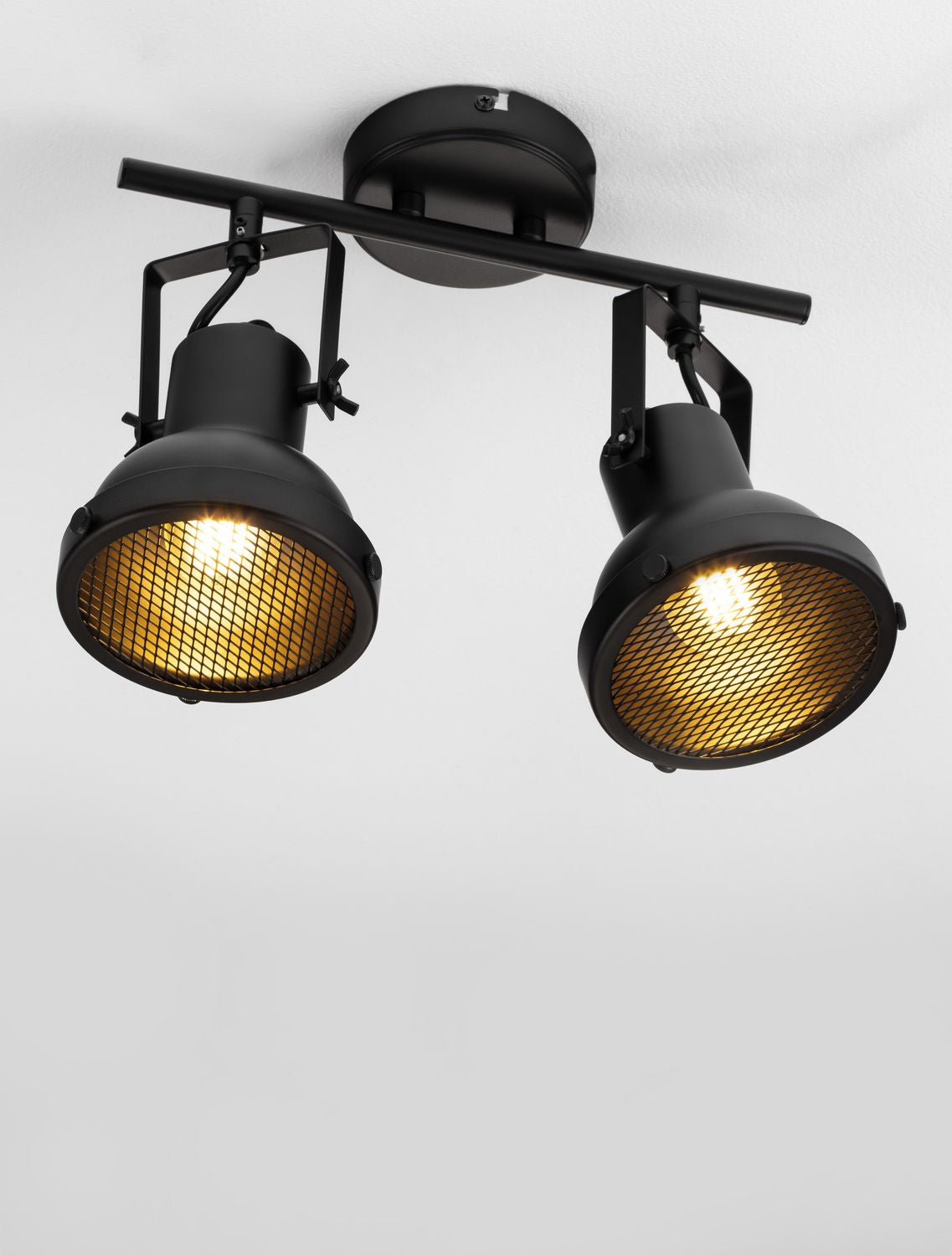 Plafonnier Ruvi 2 lumières noir