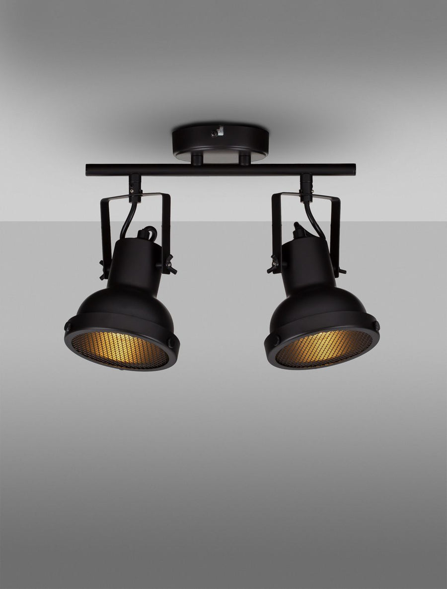 Plafonnier Ruvi 2 lumières noir