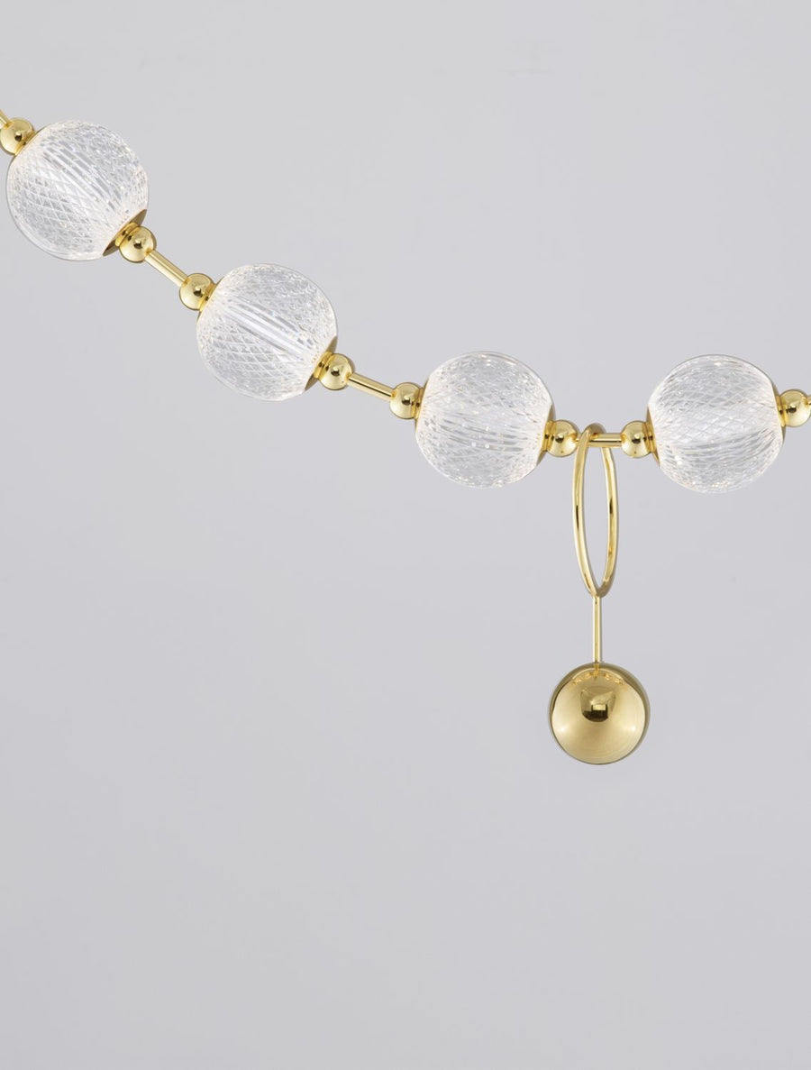 Suspension Brillante dorée, verre