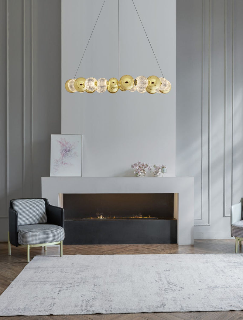 Suspension Brille dorée, H 120 cm (9695202)