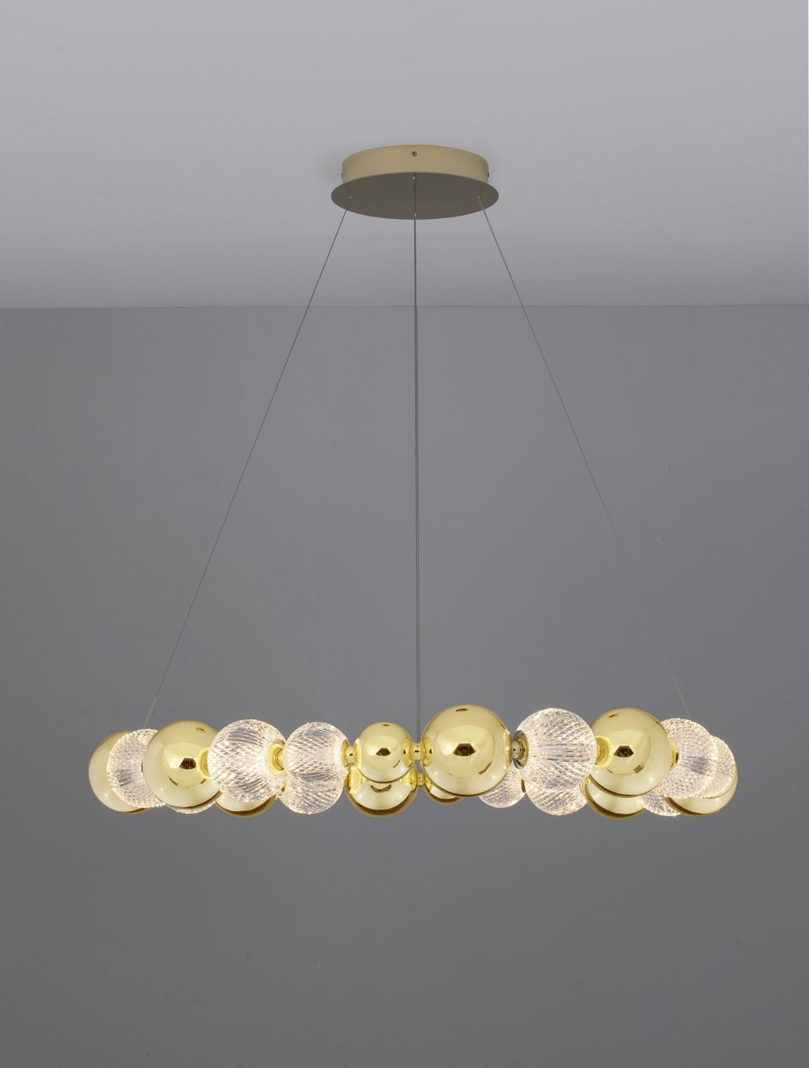 Suspension Brille dorée, H 120 cm (9695202)