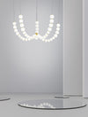 Suspension Perla dorée, verre, H 150 cm (9695203)