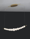 Suspension Perla dorée, verre, H 120 cm