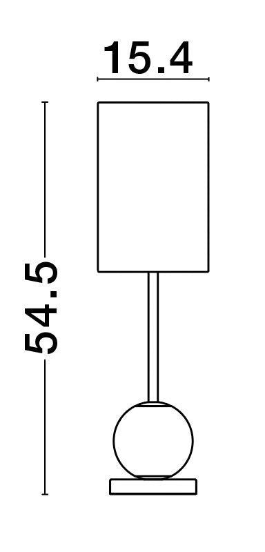 Lampe à poser Brille dorée, H 54 cm