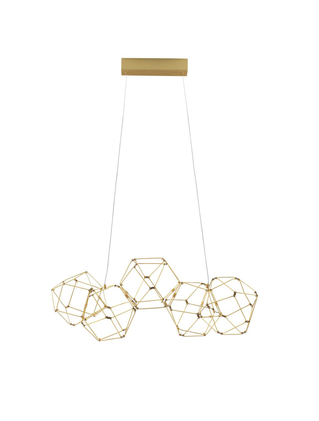 Suspension Nebula cuivrée, H 110 cm