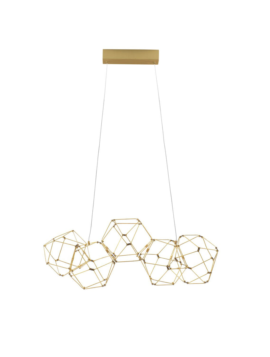 Suspension Nebula cuivrée, H 110 cm