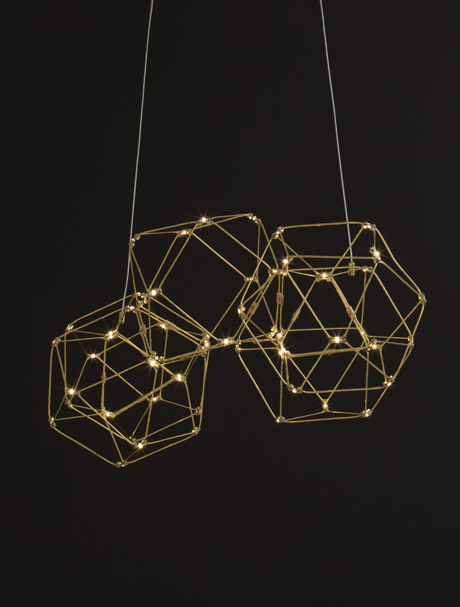 Suspension Nebula cuivrée, H 110 cm