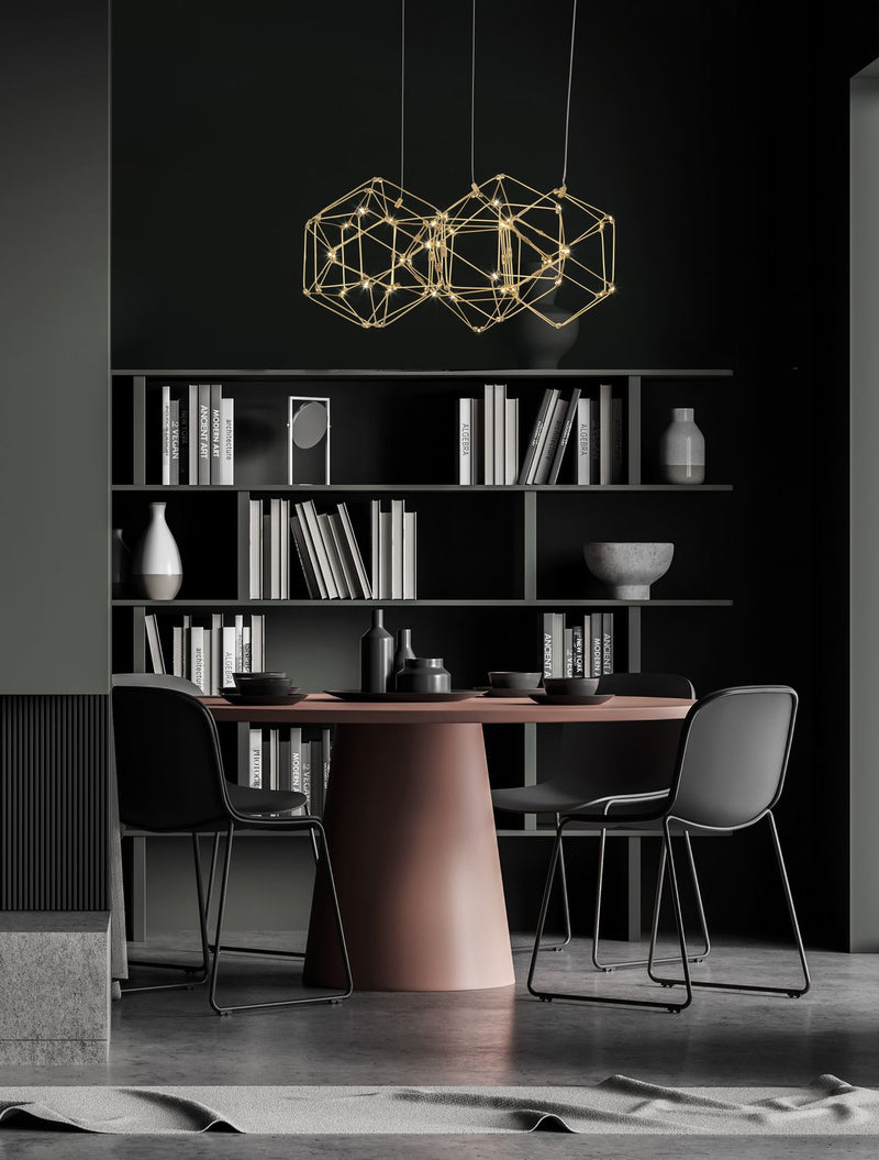 Suspension Nebula cuivrée, H 150 cm