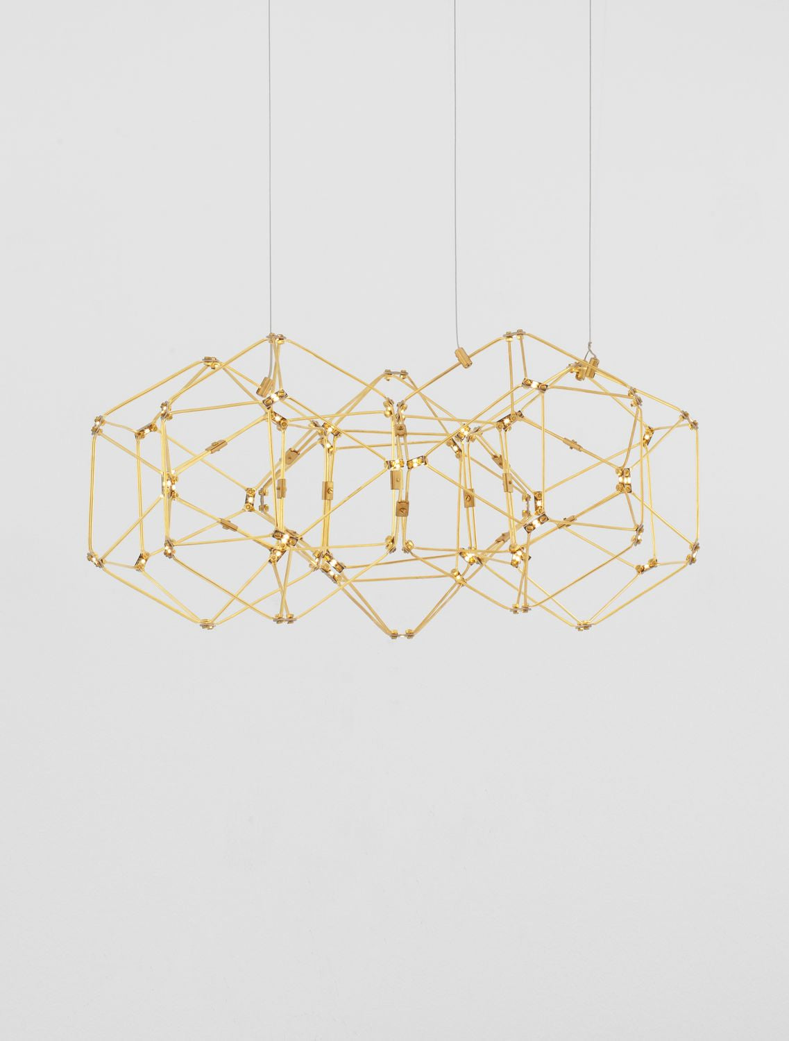 Suspension Nebula cuivrée, H 150 cm