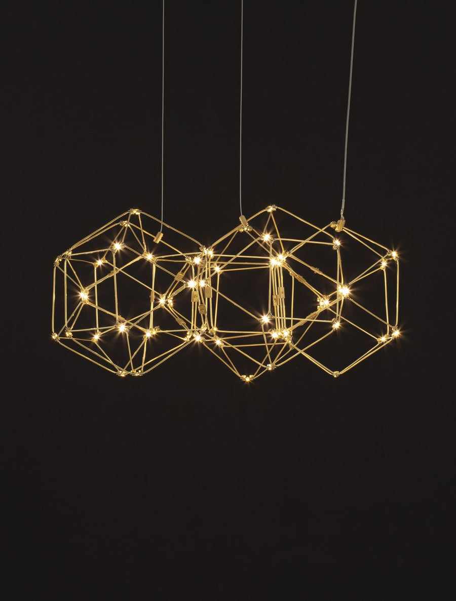 Suspension Nebula cuivrée, H 150 cm