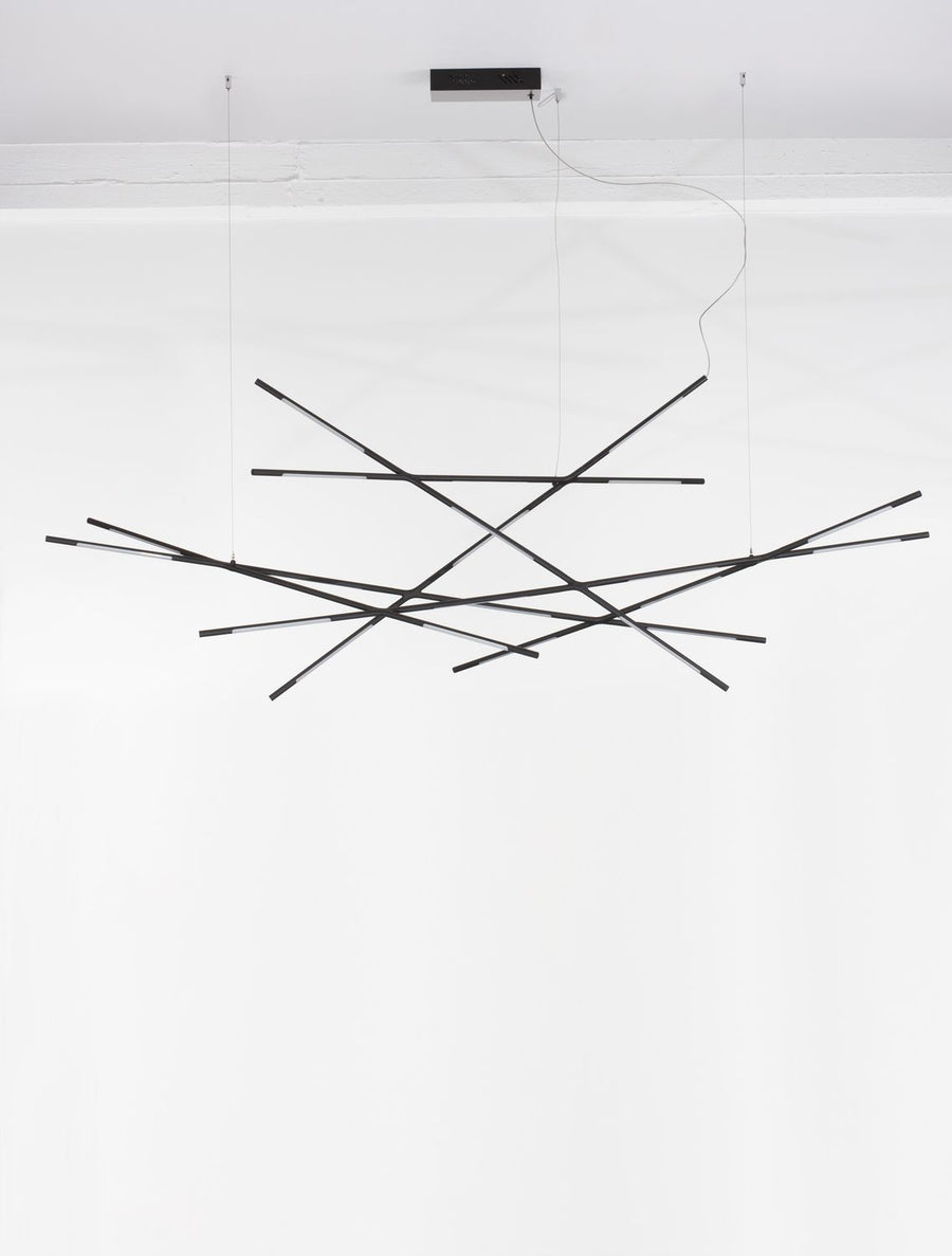 Suspension Raccio noire, H 200 cm (9695216)