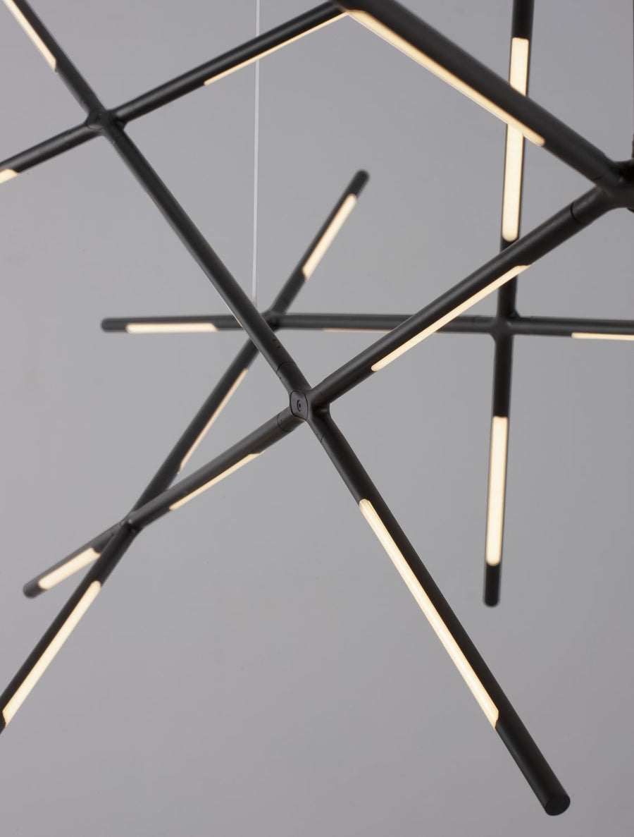 Suspension Raccio noire, H 200 cm (9695216)