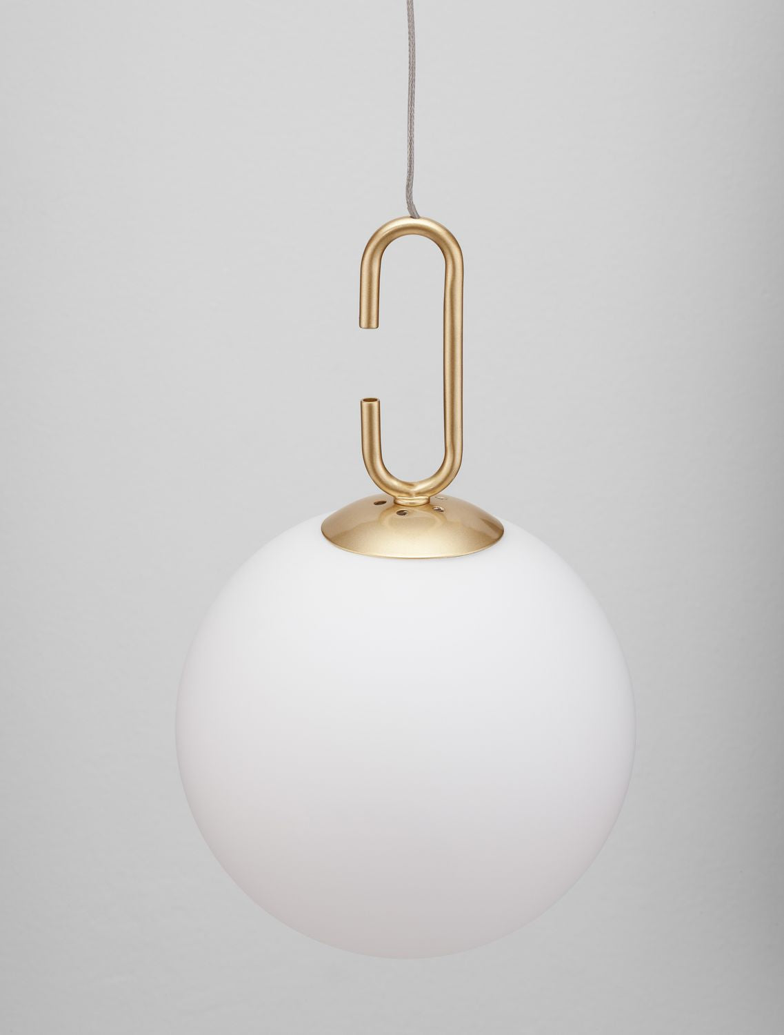 Suspension Hook dorée, verre, H 120 cm