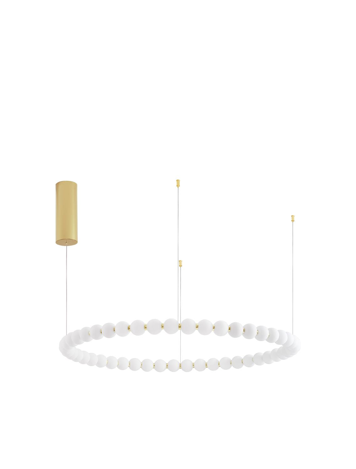 Suspension Perla dorée, verre, H 200 cm (9695232)