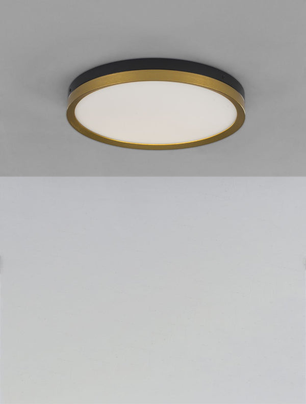Plafonnier Cantria noir, Ø 40 cm