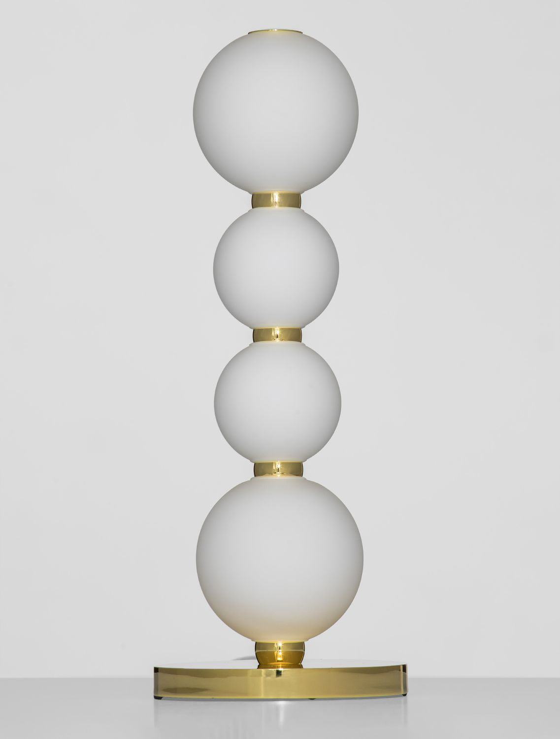 Lampe à poser Perla dorée, verre