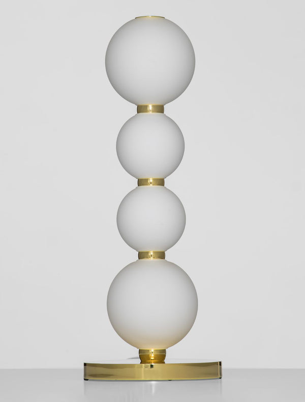 Lampe à poser Perla dorée, verre