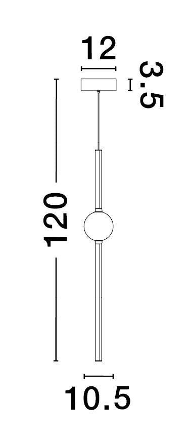 Suspension Acrobat noire, H 120 cm (9695256)