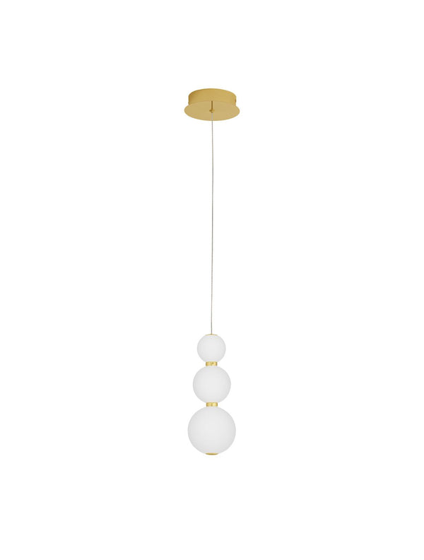 Suspension Perla dorée, verre, H 150 cm (9695301)