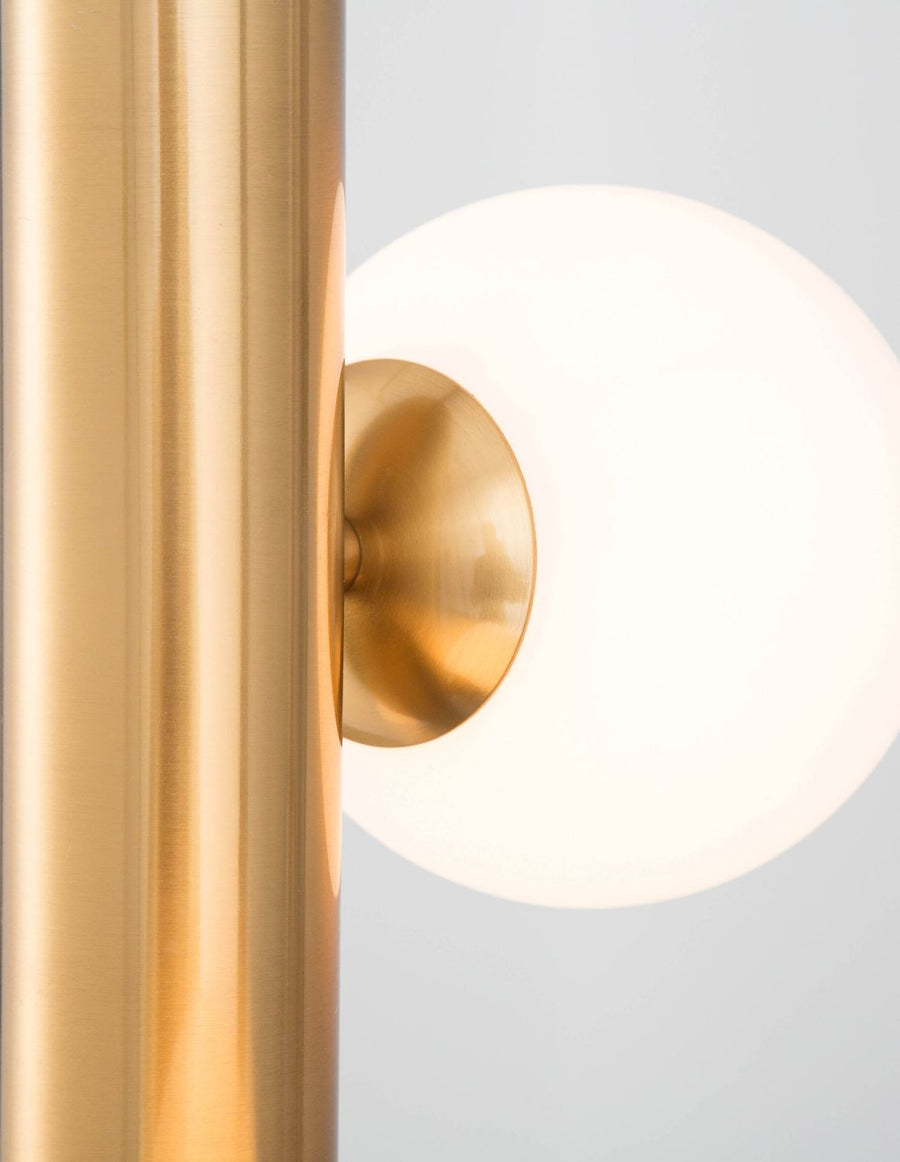 Suspension Jaklin 3 lumières dorée, verre