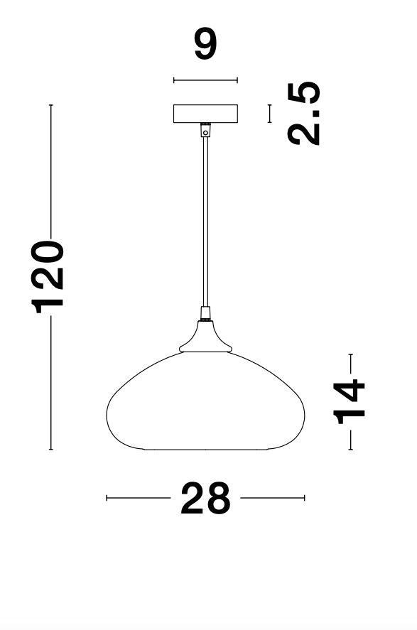 Suspension Savaz noire, verre (9726482)