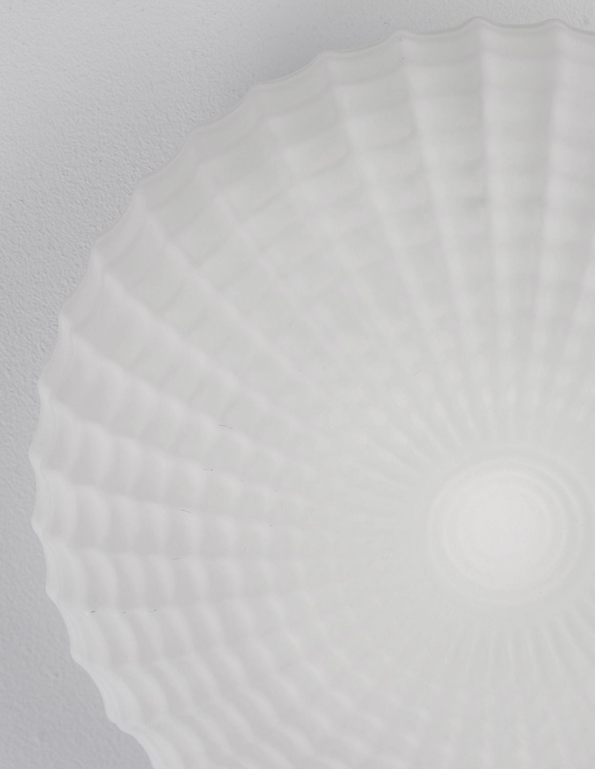 Plafonnier Clam 2 lumières blanc, verre
