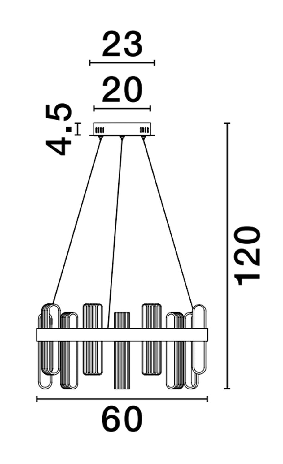 Suspension Argo dorée (9756714)