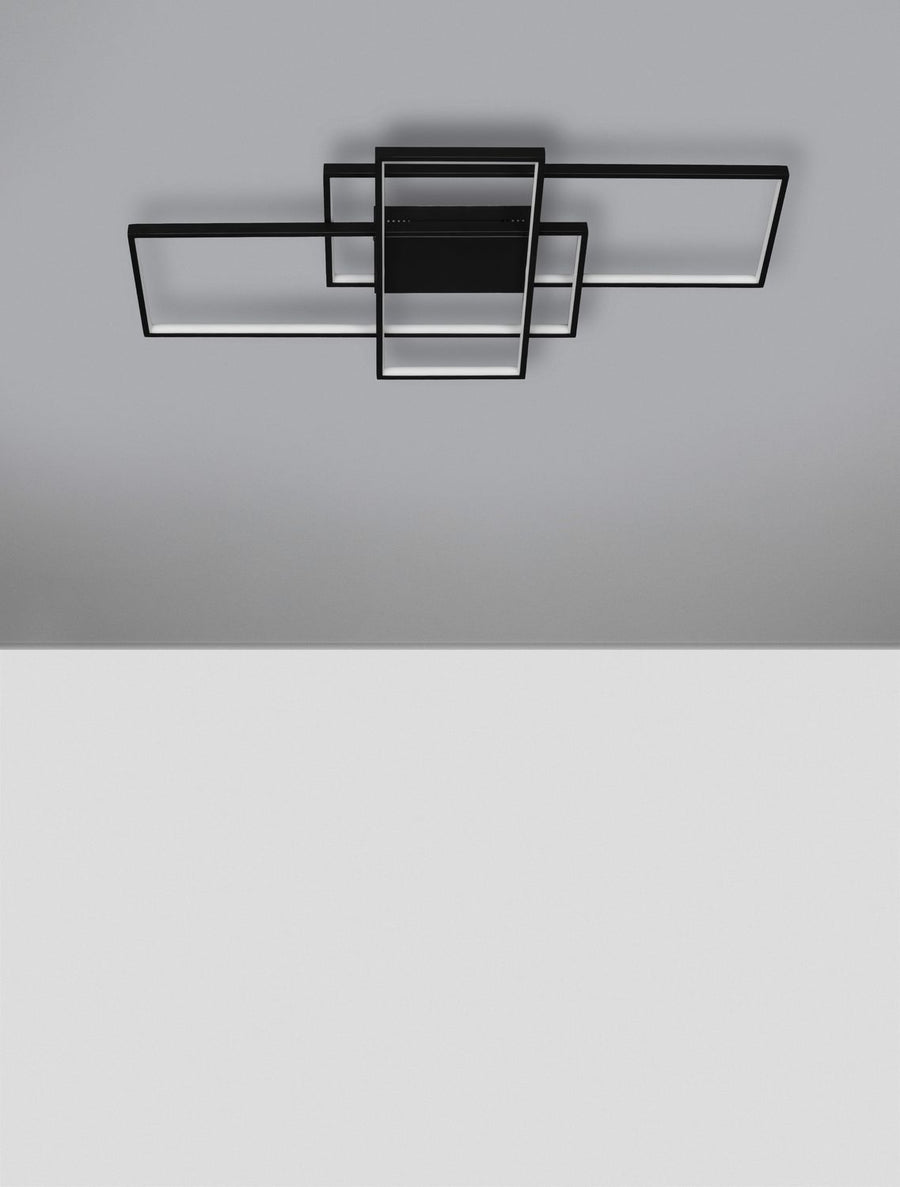Plafonnier Clea noir, L 100 cm