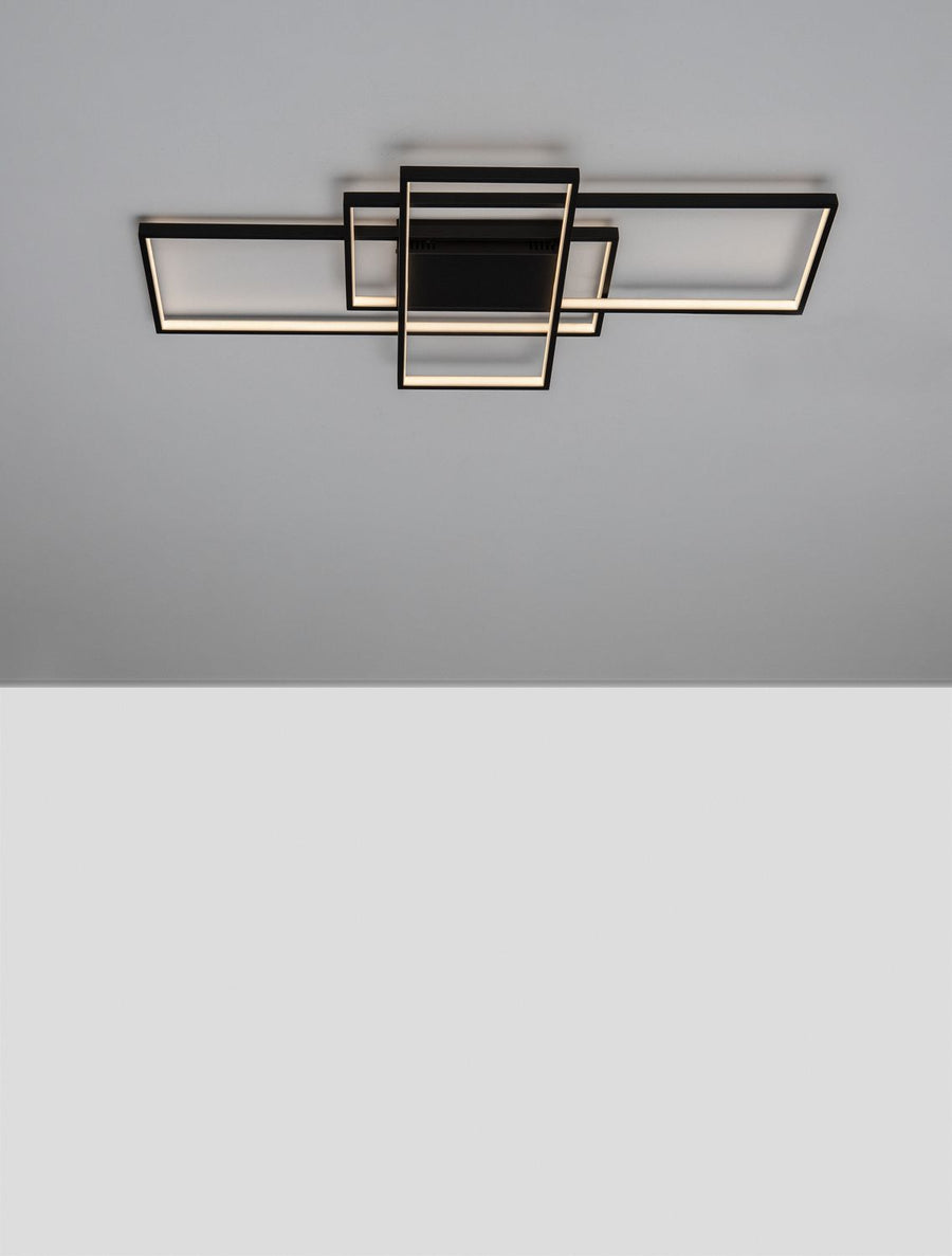 Plafonnier Clea noir, L 100 cm