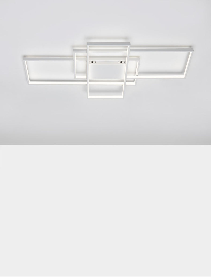 Plafonnier Clea blanc, L 100 cm