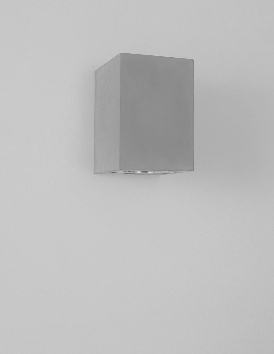 Applique extérieure Fuento grise, béton, H 12 cm