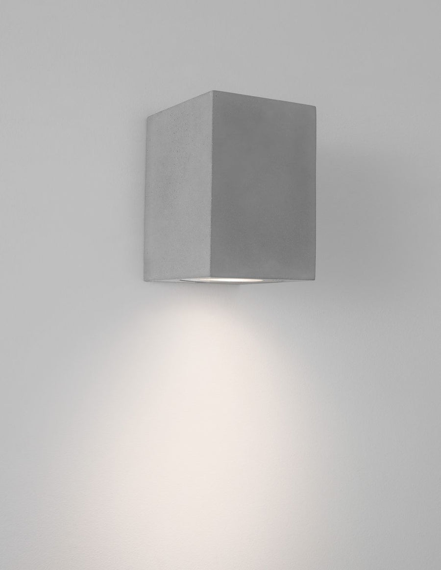 Applique extérieure Fuento grise, béton, H 12 cm