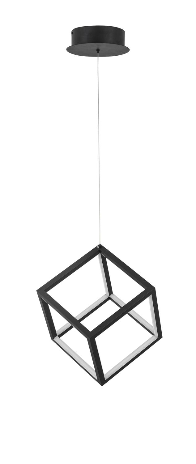 Suspension Gabbia noire, H 190 cm