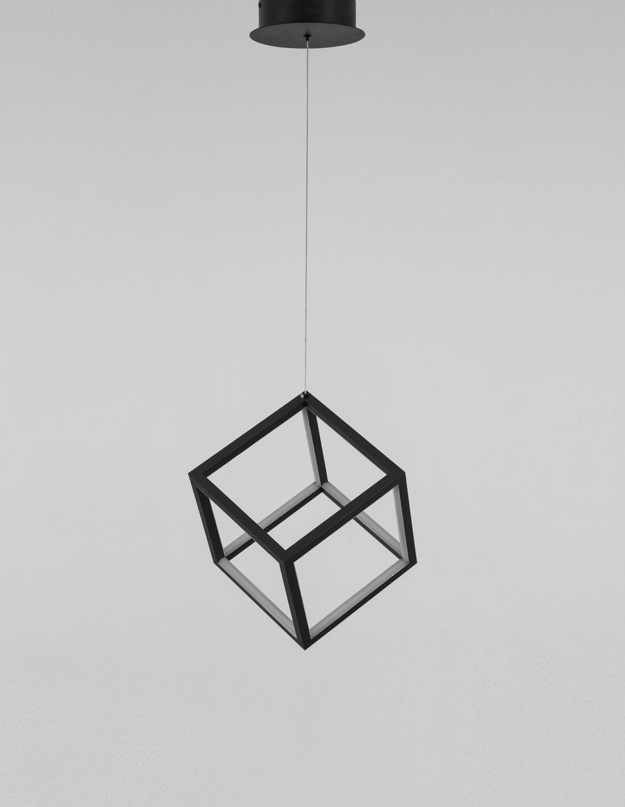 Suspension Gabbia noire, H 190 cm
