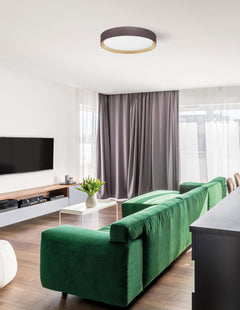 Plafonnier Luton marron