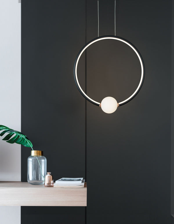 Suspension Celia noire, verre (9820605)