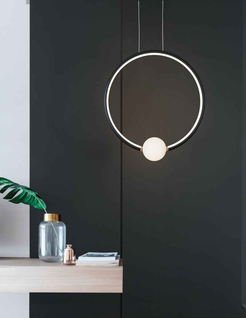 Suspension Celia noire, verre (9820605)