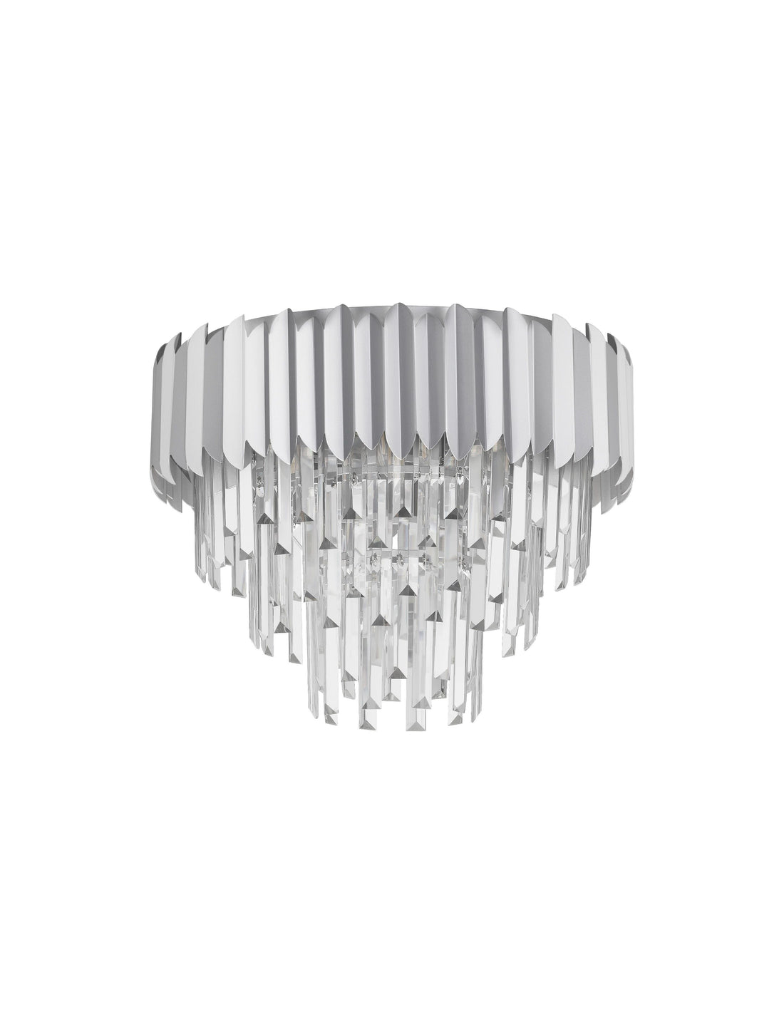 Plafonnier Magnolia 6 lumières chromé, cristal
