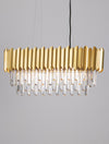 Suspension Magnolia 5 lumières dorée, cristal (9824077)
